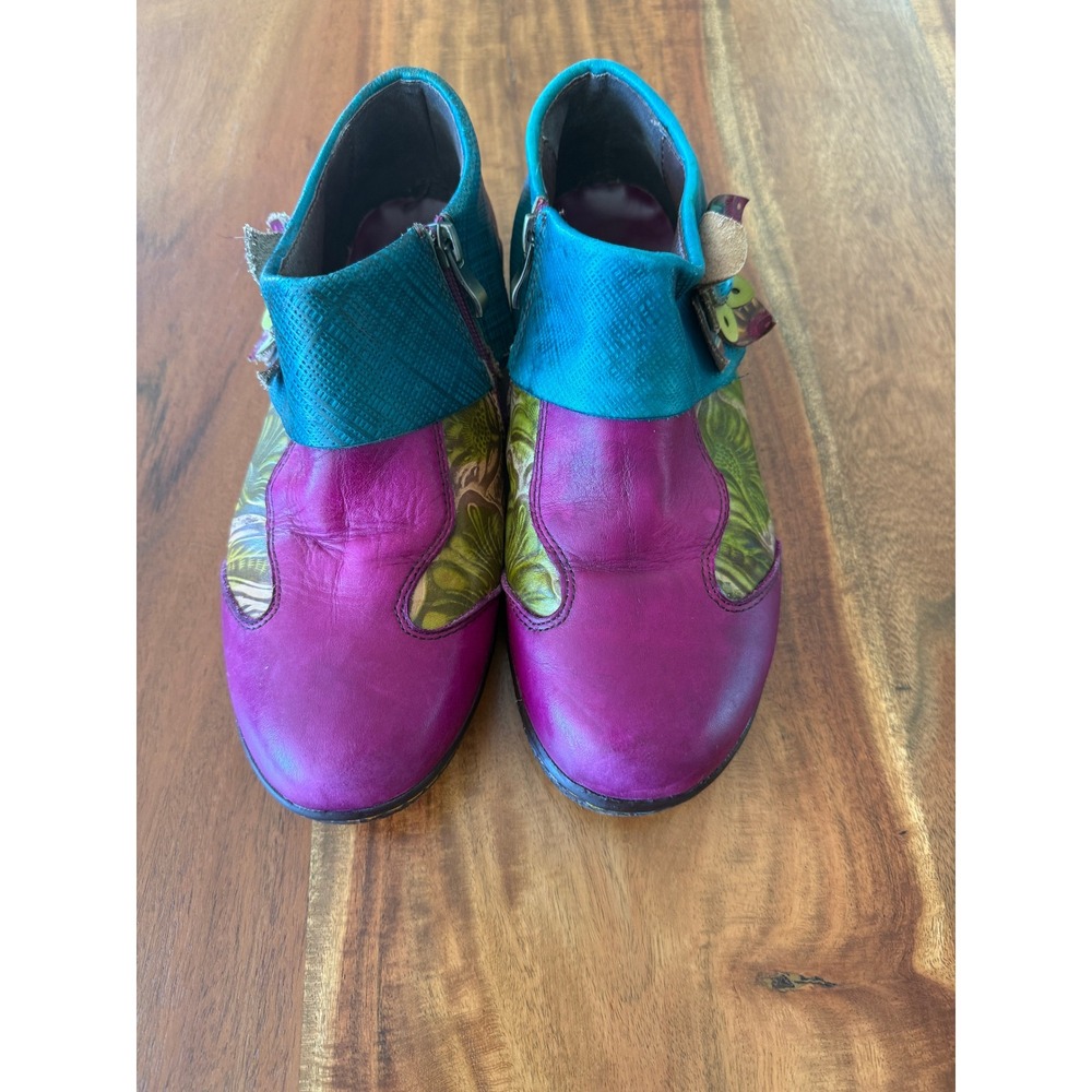 Socofy Women's‎ Multi-Colored Floral Clogs Size 40 US 9.5-10